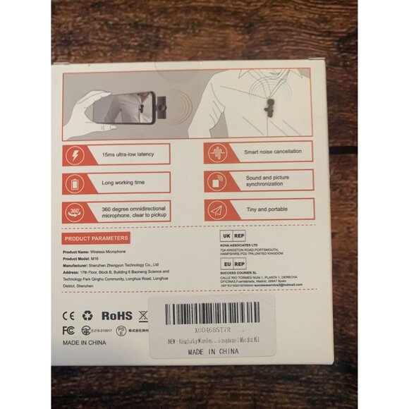 Kinglucky Wireless Microphone 2.4G For Interviews Vlogs & Live Shows With Noise - Picture 2 of 2